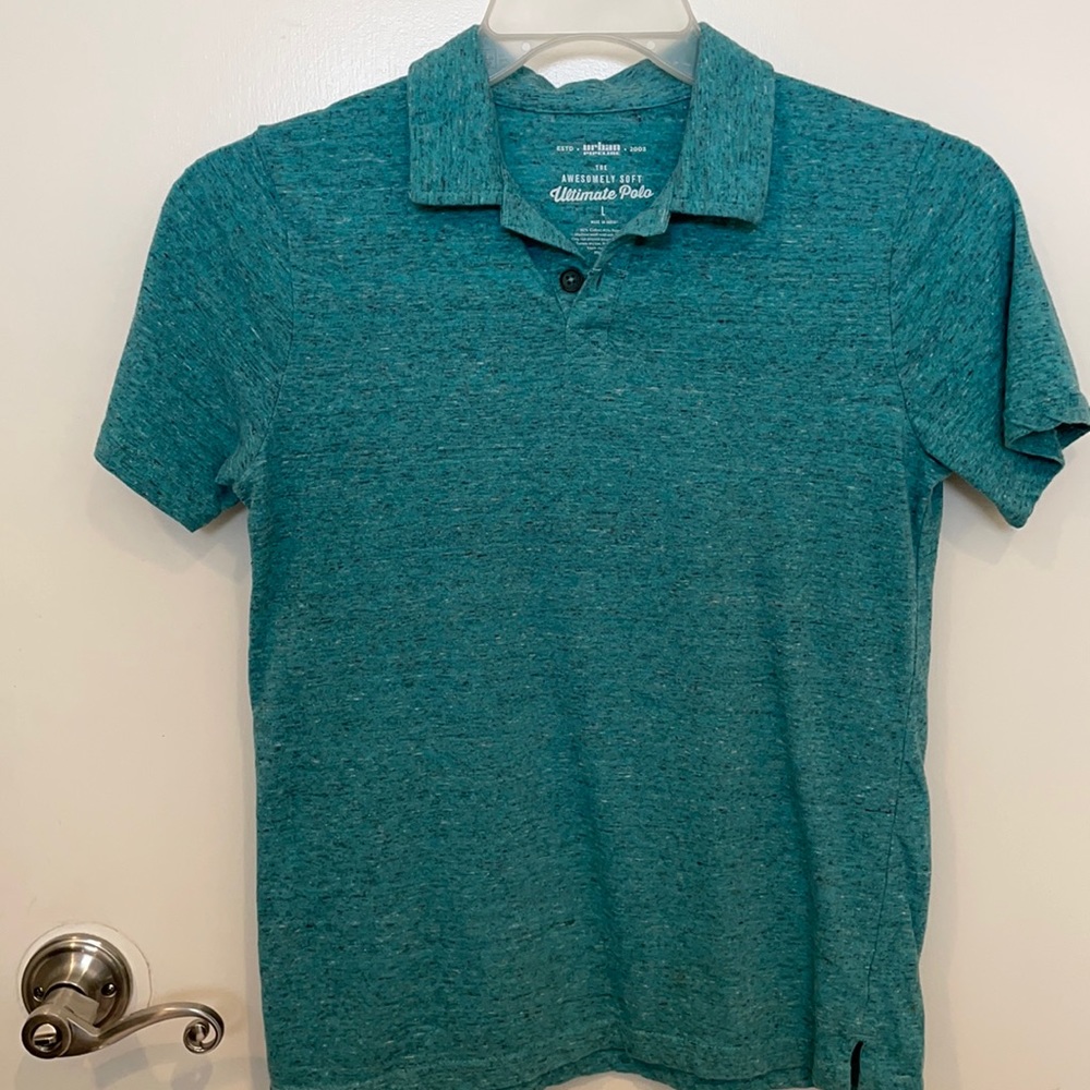 Aqua polo shirt
